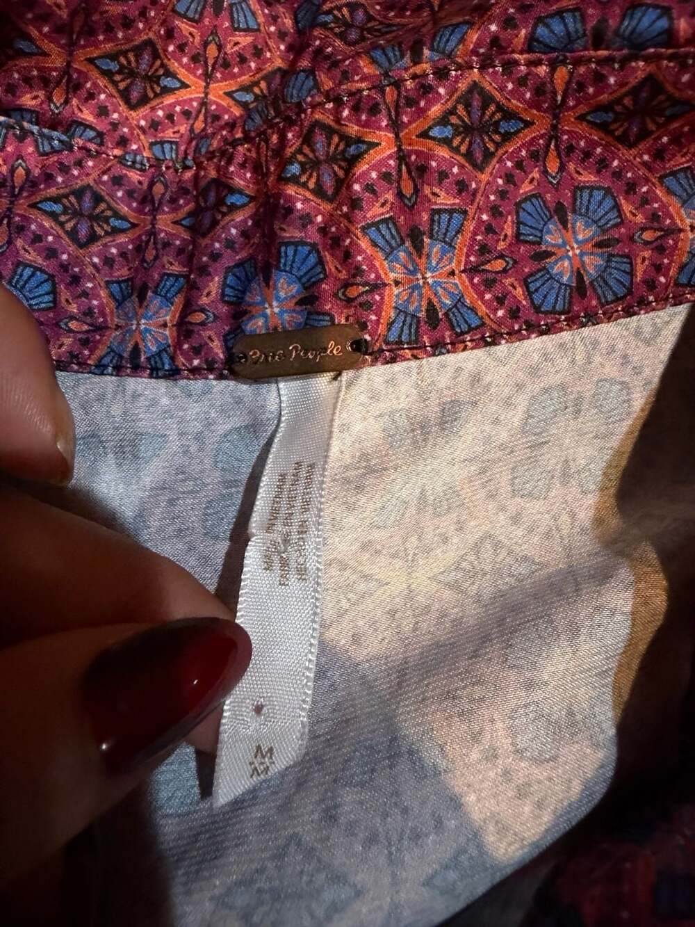 Free People Silky Rillo Long Sleeve Button-Down Shirtdress in Tapestry Print - Picture 3 of 6